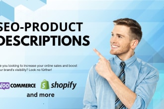 write SEO dropshipping product descriptions for amazon shopify for conversion