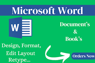 edit, create format, and design microsoft word document