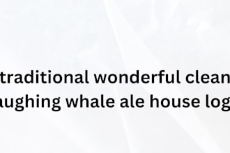 utilize the gorgeous, spotless laughing whale ale house logo