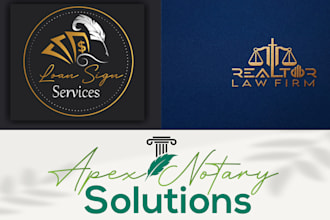 do elegant notary, attorney, lawyer, legal and law firm logo