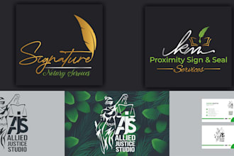 do elegant notary, attorney, lawyer, legal and law firm logo