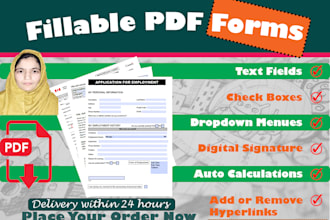 create a fillable PDF form or design a fillable PDF