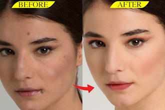 do photoshop edit, skin retouching and portrait retouch