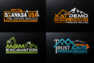 do excavation, construction, real estate, and asphalt logo