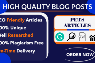 create engaging and informative pet blog posts or articles