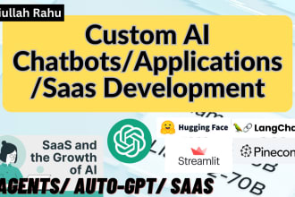 create ai applications, agents, chatbots and integrations for your custom needs