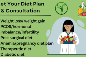 be your nutritionist, creating personalized diet and meal plans
