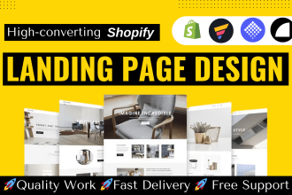 create high conversion shopify landing page with pagefly, gempages, ecomposer