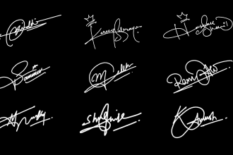 design custom handwritten autograph or artistic signature logo