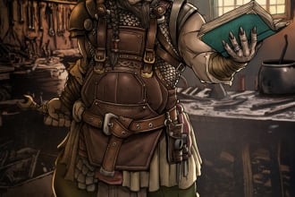 do your dnd fantasy character design or similar concept art