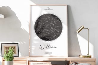 design a unique and beautiful star map for you