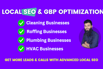 do best local SEO for cleaning, roofing, plumbing havc services, get more leads