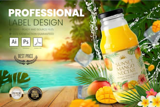 do professional product label design and 3d packaging design