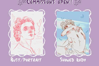 draw a lineart, sketch style digital illustration