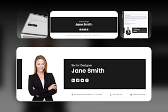 design clickable email signature, with editable HTML
