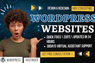 edit revamp update fix wordpress website in 24 hrs wordpress expert, ai seo geo