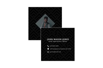 do square and standard business card with print ready files