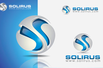do modern custom 3d business company icon logo design