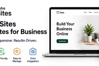 built responsive zoho sites websites for business