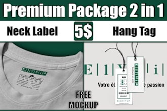 design clothing hang tag neck label clothing label