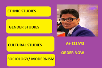 write cultural studies, gender studies, ethnic studies, and social justice tasks