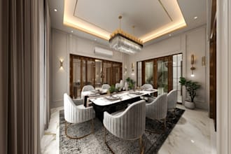do home, restaurant and office interior design 3d