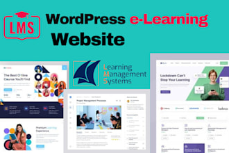 create wordpress lms website and online course website with learndash lms