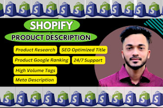write converting shopify product description and copywriting