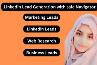 targeted leads from linkedin sales navigator, web research