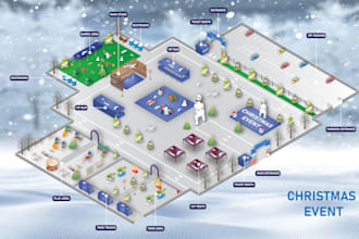 design custom christmas festival and event maps