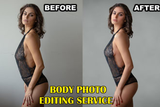 do body and face slimming, beauty and skin retouching in photoshop