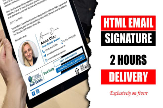 make clickable HTML email signature for outlook, gmail, yahoo