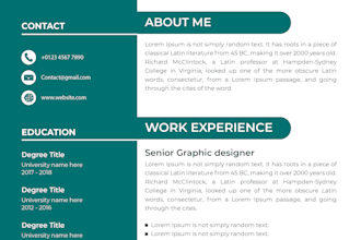 design   resume or CV for you