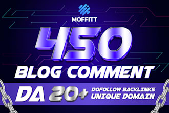 do 450 unique domain blog comment high authority dofollow backlinks