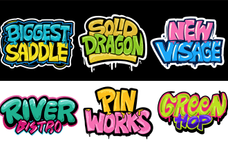 create custom graffiti edgy art design font logo for brand