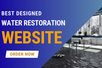 designed water restoration website, water restoration landing page