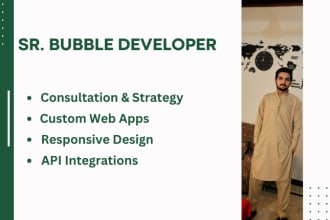 create a fully functional and responsive bubble app for you