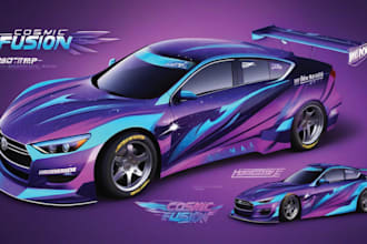 design creative racing car wraps, car wrap, race car wrap, itasha wrap