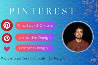 design attractive pinterest pins and board, post it with SEO daily
