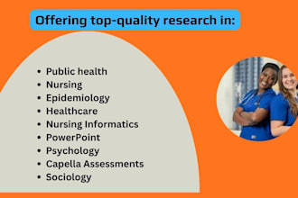 write public health, nursing, informatics, healthcare content in 24hrs