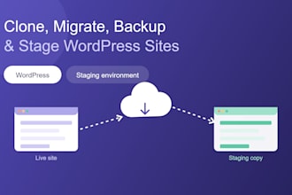 clone, migrate, backup, install wordpress site and create staging environment