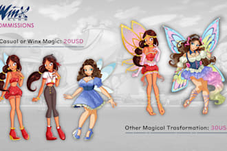 draw in the winx style