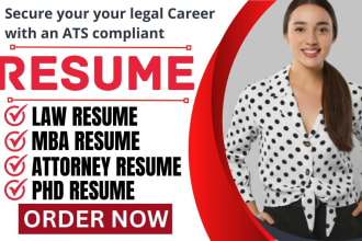 write legal law paralegal MBA attorney barrister law school resume