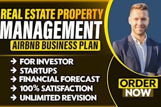 write real estate, property management, business plan