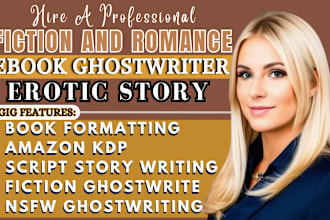 ghostwrite romance, erotic story, nsfw, short story, ebook fiction ghostwriter