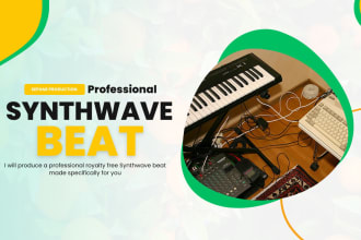 produce a professional synthwave, retrowave beat