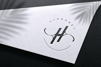 do luxury modern minimalist monogram and initial letter logo design