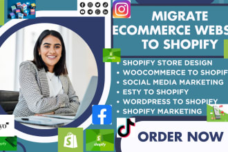 migrate wordpress website to shopify, wix to shopify, esty migration to shopify