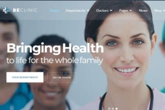 create homecare, medical, healthcare, dental, doctor clinic and hospital website