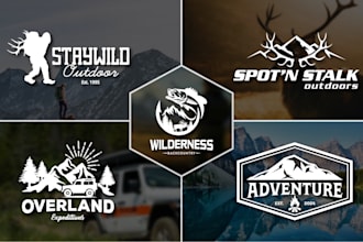 do vintage adventure logo for mountain and the great outdoor